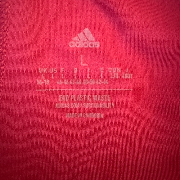 adidas Women's Athletic Shorts - Red, White, Pink - Picture 4 of 4